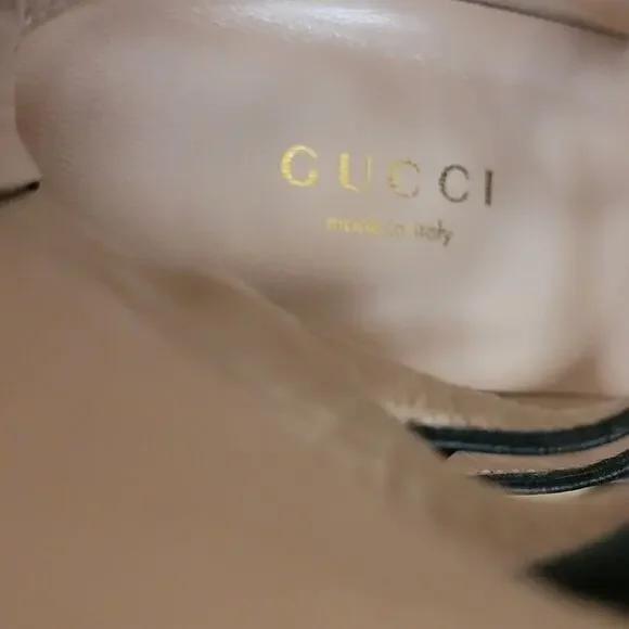 Gucci Heloise Black Leather Lace Up Pom Pom High Heeled Boots 6.5 36.5 409230 - Picture 11 of 17